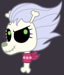 Size: 647x759 | Tagged: safe, artist:geekcoffee, skellinore, pony, g4, the break up breakdown, black background, bone, bust, cute, female, mare, simple background, skeleton, skellibetes, solo