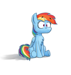 Size: 1920x2053 | Tagged: safe, artist:gourdanimations, rainbow dash, pegasus, pony, g4, female, mare, no mouth, simple background, sitting, solo, transparent background, underhoof