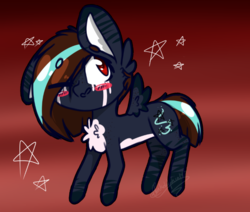 Size: 634x538 | Tagged: safe, artist:pinkdolphin147, oc, oc only, oc:lunar storm, pegasus, pony, chibi, female, mare, solo