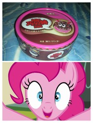 Size: 3106x4096 | Tagged: safe, pinkie pie, g4, chinese, cookie, food, happy