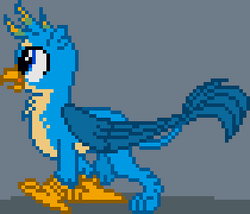 Size: 280x240 | Tagged: safe, anonymous artist, gallus, griffon, g4, male, pixel art, simple background, solo, sprite
