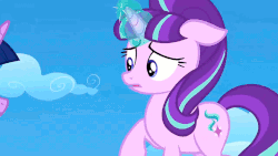 Size: 960x540 | Tagged: safe, artist:jackdc93, edit, edited screencap, screencap, spike, starlight glimmer, twilight sparkle, alicorn, pony, unicorn, g4, the cutie re-mark, uncommon bond, animated, cloud, crying, forgiveness, friendship, get out (pmv), gif, glowing, grin, happy, hoof hold, offering, pmv, reaching, redemption, scared, sky, smiling, twilight sparkle (alicorn), youtube link
