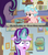 Size: 640x720 | Tagged: safe, edit, edited screencap, screencap, cozy glow, starlight glimmer, pegasus, pony, unicorn, g4, marks for effort, burger, caption, crossing the memes, female, filly, floppy ears, food, glowing, glowing horn, hamburger, horn, i mean i see, magic, male, mare, meme, ponies eating meat, simpsons did it, steamed hams, telekinesis, the simpsons