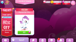 Size: 1280x720 | Tagged: safe, gameloft, classical hippogriff, hippogriff, g4, my little pony: magic princess, baby, fledgeling, game screencap