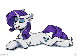 Size: 1500x1100 | Tagged: safe, artist:serodart, rarity, pony, g4, eyes closed, female, simple background, solo, white background