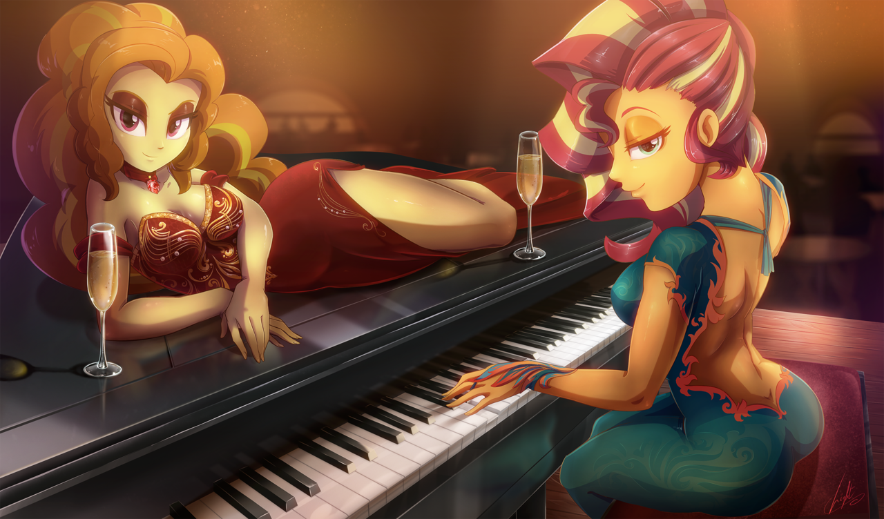 R34 girl. Adagio Dazzle x Sunset Shimmer +18. Сансет Шиммер и Адажио. Sunset Shimmer x Adagio Dazzle. Сансет Шиммер р34.