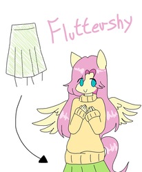 Size: 1242x1507 | Tagged: safe, artist:lolly-creepypasta, fluttershy, human, pegasus, pony, g4, cute, humanized
