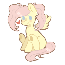 Size: 700x700 | Tagged: safe, artist:adostume, oc, oc only, oc:asami, pegasus, pony, blushing, floating heart, heart, not fluttershy, pegasus oc, simple background, sitting, smiling, solo, transparent background