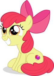Size: 5000x6984 | Tagged: safe, artist:shutterflyeqd, apple bloom, earth pony, pony, g4, marks for effort, absurd resolution, adorabloom, cute, female, filly, simple background, sitting, smiling, solo, transparent background, vector