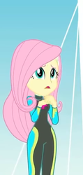 Size: 239x501 | Tagged: safe, screencap, fluttershy, equestria girls, equestria girls specials, g4, my little pony equestria girls: better together, my little pony equestria girls: forgotten friendship, clothes, cropped, female, fluttershy's wetsuit, solo, swimsuit, wetsuit