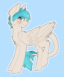Size: 1200x1450 | Tagged: safe, artist:adostume, oc, oc only, pegasus, pony, smiling, solo