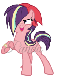 Size: 361x484 | Tagged: safe, artist:ipandadopts, earth pony, pony, bandaid, bandana, female, freckles, hair over one eye, mare, offspring, parent:big macintosh, parent:starlight glimmer, parents:glimmermac, scar, simple background, solo, transparent background