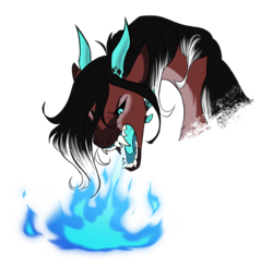 Size: 2116x2091 | Tagged: safe, artist:nightrizer, oc, oc only, oc:lady lovegreen, dracony, dragon, hybrid, commission, fangs, female, fire, fire breath, high res, open mouth, sharp teeth, simple background, solo, teeth, transparent background