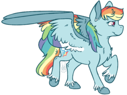Size: 670x500 | Tagged: safe, artist:squiddopops, rainbow dash, pegasus, pony, g4, female, mare, simple background, solo, transparent background