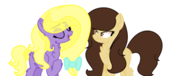 Size: 2204x980 | Tagged: safe, artist:rachelclaraart, oc, oc only, oc:rachel, earth pony, pegasus, pony, base used, female, mare, simple background, transparent background