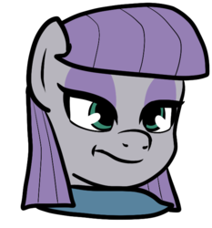 Size: 582x624 | Tagged: safe, artist:bennimarru, maud pie, earth pony, pony, g4, bust, female, flat colors, mare, simple background, solo, transparent background