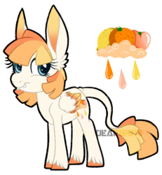 Size: 953x1033 | Tagged: safe, artist:squeakshimi, oc, oc only, oc:citrus sorbet, mule, pony, female, leonine tail, simple background, solo, teenager, transparent background, two toned wings, wings