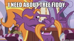 Size: 600x337 | Tagged: safe, edit, edited screencap, screencap, matilda, steven magnet, g4, slice of life (episode), crossover, dialogue, image macro, meme, memeful.com, south park, tree fiddy