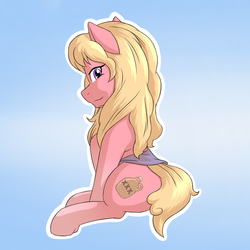 Size: 1200x1200 | Tagged: safe, artist:sewlde, oc, oc only, oc:moonshine dimmer, pony, alcohol, blonde, moonshine, solo