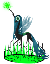 Size: 3305x4225 | Tagged: safe, artist:chioccetta, queen chrysalis, changeling, changeling queen, g4, female, high res, magic, solo, transparent background