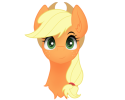 Size: 5000x4000 | Tagged: safe, artist:zeronitroman, applejack, earth pony, pony, g4, bust, cowboy hat, female, freckles, hat, looking at you, mare, simple background, solo, transparent background