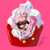 Size: 1500x1500 | Tagged: safe, artist:asajiopie01, pinkie pie, g4, android 21, crossover, cupcake, dragon ball, dragon ball fighterz, dragon ball super, eyes closed, food, majin android 21, pinkie being pinkie, ponk, smiling, tickling