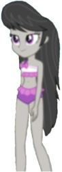 Size: 227x627 | Tagged: safe, editor:ponyfan228, octavia melody, equestria girls, g4, my little pony equestria girls: better together, x marks the spot, belly button, clothes, female, not a vector, ruffle bikini, simple background, solo, swimsuit, transparent background