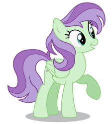 Size: 4513x5021 | Tagged: safe, artist:dragonchaser123, violet twirl, pegasus, pony, g4, non-compete clause, absurd resolution, background pony, female, friendship student, mare, raised hoof, simple background, smiling, solo, transparent background, vector