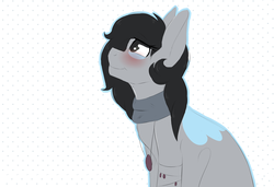 Size: 3500x2400 | Tagged: safe, artist:adostume, oc, oc only, earth pony, pony, blushing, high res, smiling, solo