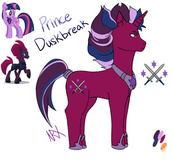 Size: 1050x1000 | Tagged: safe, artist:amaryllis-raven, tempest shadow, twilight sparkle, alicorn, pony, g4, my little pony: the movie, female, lesbian, magical lesbian spawn, offspring, parent:tempest shadow, parent:twilight sparkle, parents:tempestlight, ship:tempestlight, shipping, simple background, twilight sparkle (alicorn), white background