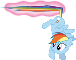Size: 10030x7946 | Tagged: safe, artist:redpandapony, rainbow dash, pegasus, pony, g4, lesson zero, absurd resolution, female, implied twilight sparkle, magic, mare, offscreen character, simple background, solo, tail hold, telekinesis, transparent background, vector