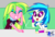 Size: 1874x1256 | Tagged: safe, artist:tommychipmunk, dj pon-3, lemon zest, vinyl scratch, equestria girls, g4