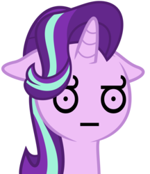 Size: 3000x3474 | Tagged: safe, artist:the smiling pony, derpibooru exclusive, edit, starlight glimmer, pony, unicorn, g4, marks for effort, faic, female, floppy ears, high res, i mean i see, look of disapproval, looking at you, simple background, solo, transparent background, unamused, vector