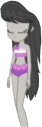 Size: 580x1735 | Tagged: safe, editor:ponyfan228, octavia melody, equestria girls, equestria girls series, g4, x marks the spot, clothes, eyes closed, female, not a vector, ruffle bikini, simple background, solo, swimsuit, transparent background