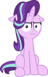 Size: 4886x7816 | Tagged: safe, artist:jhayarr23, starlight glimmer, pony, unicorn, g4, absurd resolution, female, floppy ears, i mean i see, looking at you, simple background, sitting, solo, transparent background, vector