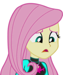 Size: 700x843 | Tagged: safe, artist:thebarsection, edit, edited screencap, screencap, fluttershy, equestria girls, g4, my little pony equestria girls: better together, background removed, clothes, female, geode of fauna, magical geodes, not a vector, open mouth, simple background, solo, swimsuit, transparent background, wetsuit