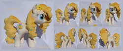 Size: 2948x1244 | Tagged: safe, artist:calusariac, pear butter, earth pony, pony, g4, female, irl, mare, photo, plushie, signature, solo