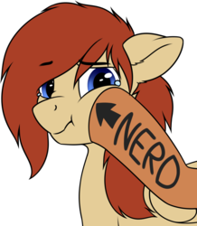 Size: 1717x1965 | Tagged: safe, artist:zippysqrl, oc, oc only, oc:flair, oc:sign, body writing, cheek squish, floppy ears, hoof on cheek, male, nerd, nose wrinkle, offscreen character, sad, simple background, squishy cheeks, stallion, teary eyes, transparent background