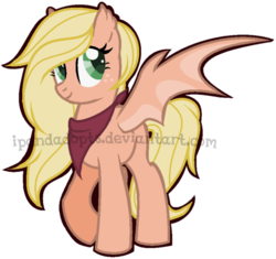 Size: 518x487 | Tagged: safe, artist:ipandadopts, oc, oc only, pegasus, pony, base used, bat wings, female, freckles, mare, neckerchief, offspring, parent:big macintosh, parent:fluttershy, parents:fluttermac, simple background, solo, transparent background, watermark