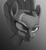 Size: 1183x1280 | Tagged: safe, artist:ahobobo, tempest shadow, pony, unicorn, g4, broken horn, bust, eye scar, female, grayscale, head, horn, monochrome, scar, solo