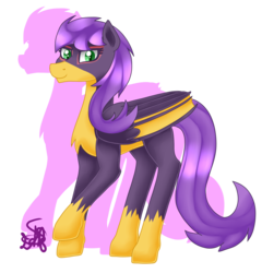 Size: 1582x1645 | Tagged: safe, artist:spokenmind93, oc, liepard, vampire, adoptable, pokémon, ponikemon, ponymon, purple, signature, simple background, transparent background