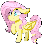 Size: 150x150 | Tagged: safe, artist:lynchristina, fluttershy, pegasus, pony, g4, animated, female, floppy ears, mare, simple background, solo, transparent background