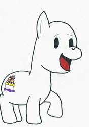 Size: 1447x2068 | Tagged: safe, artist:dachosta, artist:theodd1sout, pony, cake, food, ponified, sharpie, sprinkles, youtube, youtuber