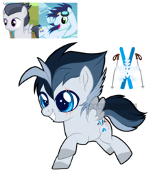 Size: 2273x2553 | Tagged: safe, artist:squeakshimi, rumble, soarin', oc, pegasus, pony, g4, colt, high res, magical gay spawn, male, parent:rumble, parent:soarin', parents:rumblin', simple background, transparent background