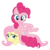 Size: 1600x1600 | Tagged: safe, artist:sazanamibd, fluttershy, pinkie pie, earth pony, pegasus, pony, g4, duo, female, looking at you, mare, simple background, transparent background