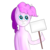 Size: 1000x1000 | Tagged: safe, artist:twilight-schwifty-edits, artist:wonderschwifty, pinkie pie, earth pony, pony, g4, bipedal, female, frown, hoof hold, mare, meme, pinkies sign meme, raised arm, raised hoof, sign, simple background, solo, standing, template, transparent background