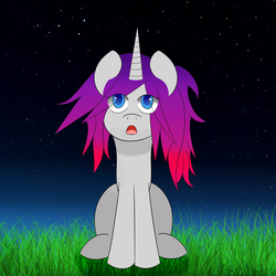 Size: 3500x3500 | Tagged: safe, artist:cocoapossibility, oc, oc only, pony, unicorn, high res, solo, stargazing