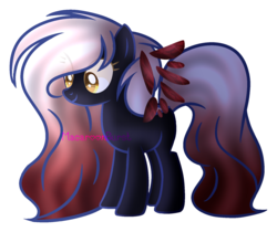 Size: 1674x1406 | Tagged: safe, artist:macaroonburst, oc, oc only, oc:kip, original species, pony, artificial wings, augmented, colored pupils, female, magic, magic wings, simple background, solo, transparent background, white outline, wings