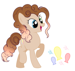 Size: 1892x1800 | Tagged: dead source, safe, artist:galaxynightyt, oc, oc only, oc:surprise pie, earth pony, pony, cutie mark, female, mare, offspring, parent:cheese sandwich, parent:pinkie pie, parents:cheesepie, simple background, solo, transparent background