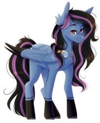 Size: 1328x1639 | Tagged: safe, artist:skimea, oc, oc only, oc:alpha, pegasus, pony, female, goggles, mare, simple background, solo, transparent background